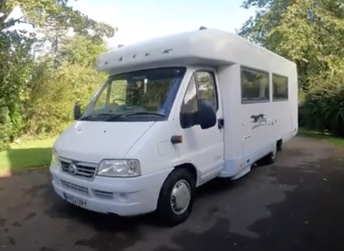 2002 Laika Ecovip 7.1G Motorhome, white, purchased by Sell My Motorhome Yorkshire, parked outdoors.